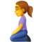 Woman Kneeling emoji on Facebook